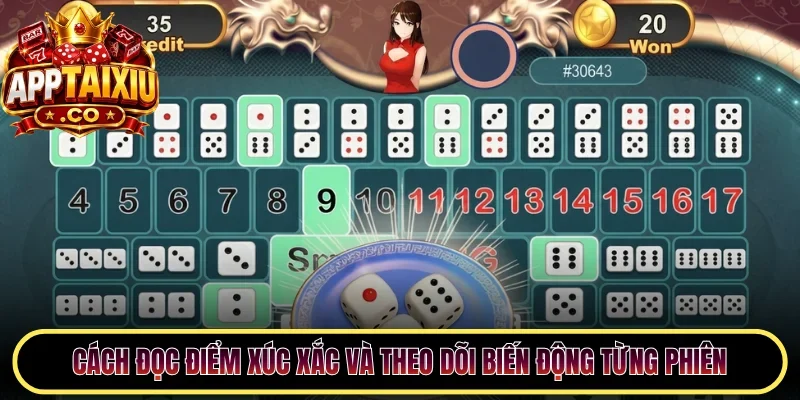 Cách đọc điểm xúc xắc và theo dõi biến động từng phiên