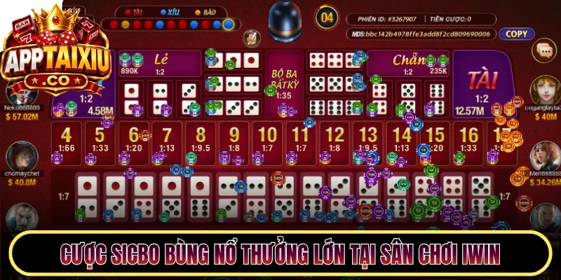 Cược Sicbo bùng nổ thưởng lớn tại sân chơi Iwin