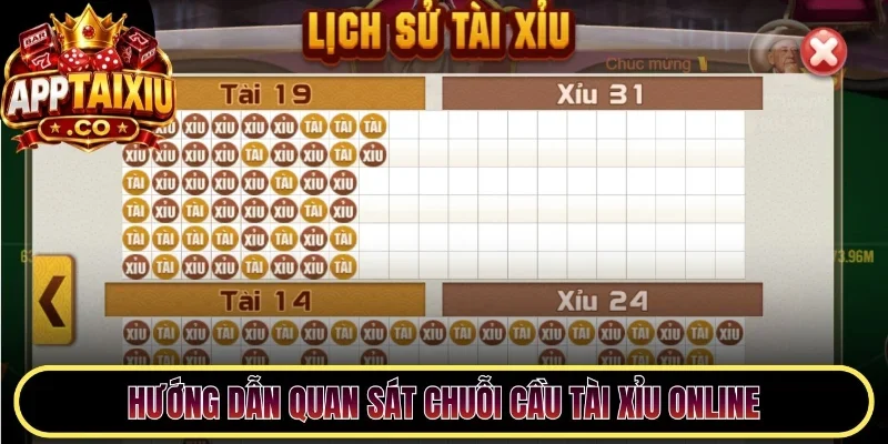 Hướng dẫn quan sát chuỗi cầu tài xỉu online